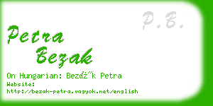 petra bezak business card